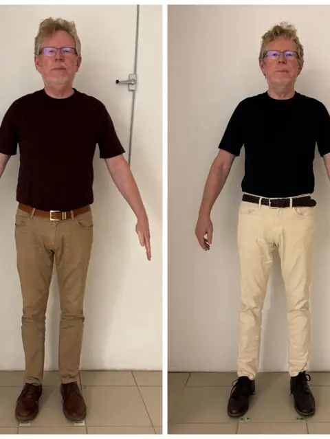 Avant, après, de face, le montage photo d’un membre d’Aloha Nutriclub